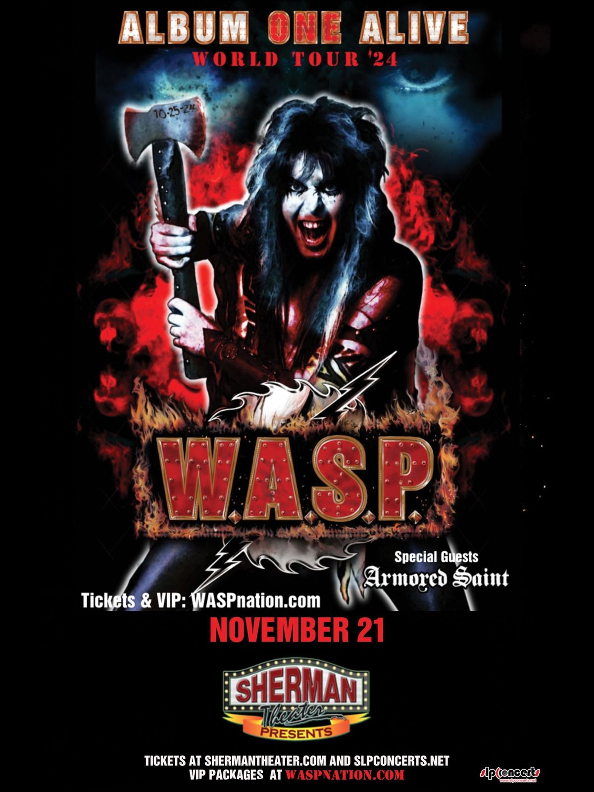 W.A.S.P. Album One Alive World Tour '24