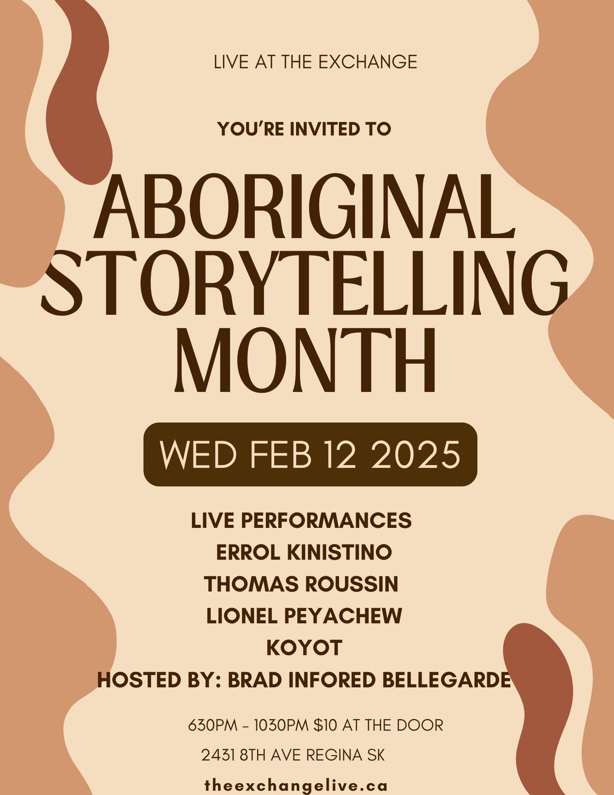 Aboriginal Storytelling Month \ufffdHosted by Brad Infored Bellegarde \ufffd