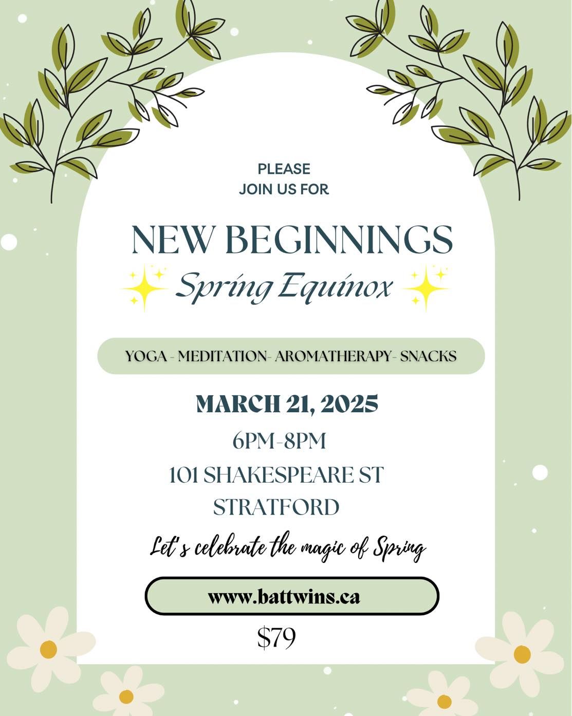 New Beginnings: Spring Equinox 