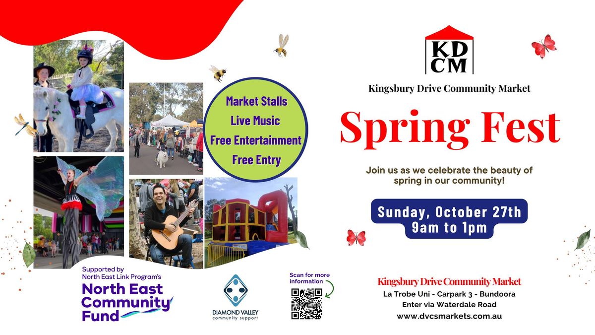 ? SPRING FEST  ?  at Kingsbury Drive Community Market