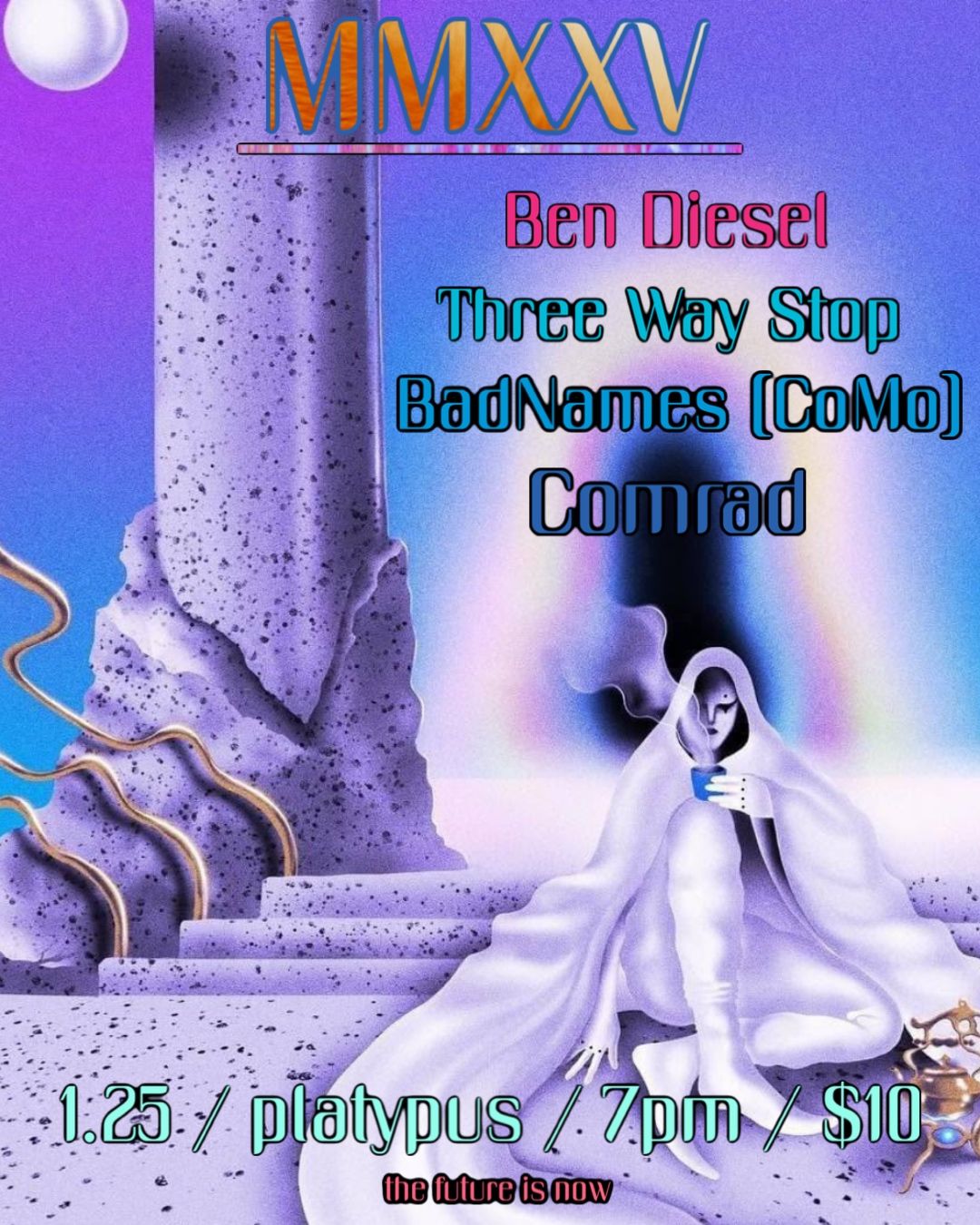 BadNames (COMO), Ben Diesel, Three Way Stop + Comrad at Platypus