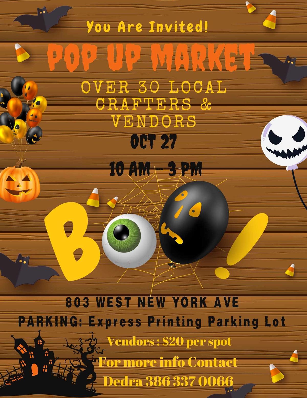 October "Boo" Craft & Vendor Event