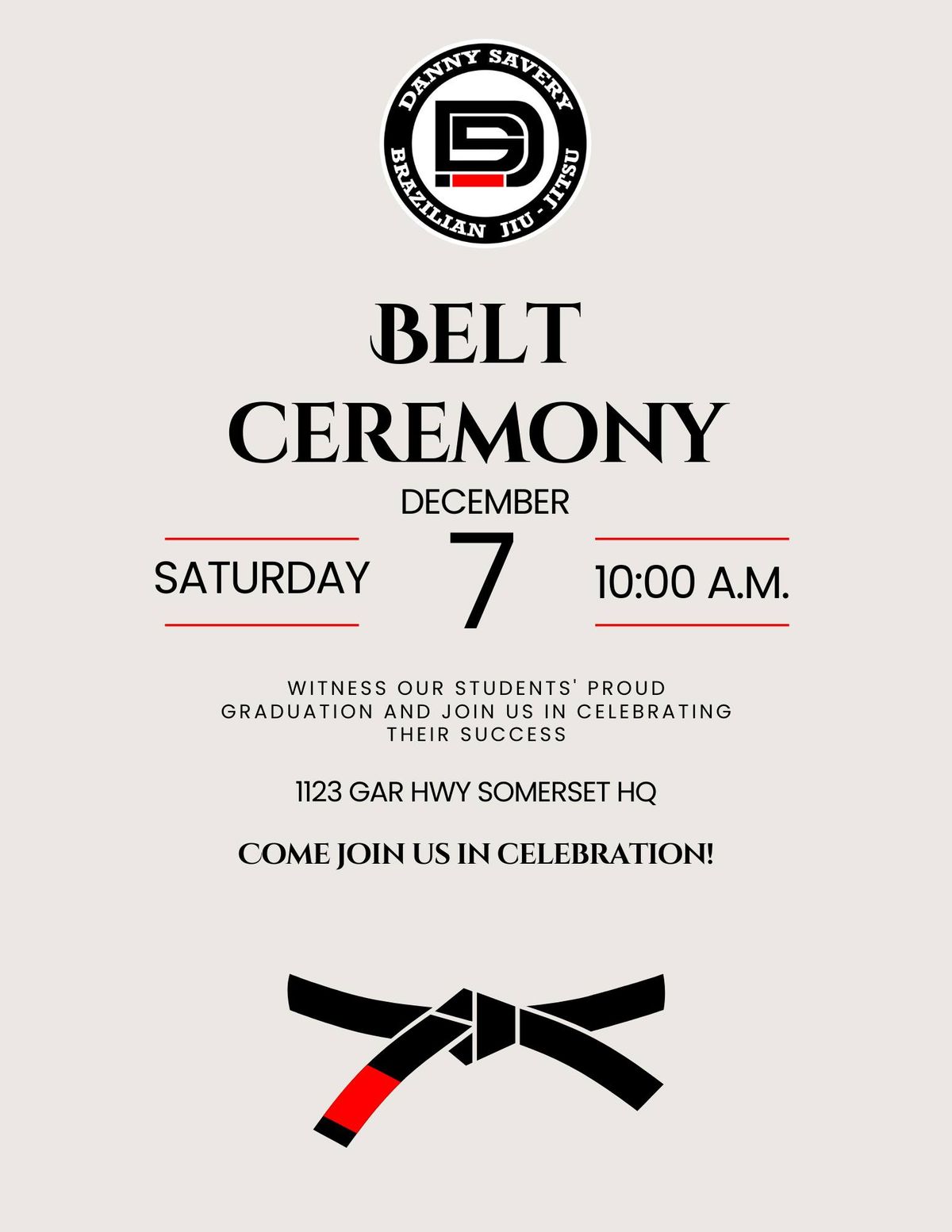 Adult BJJ Belt Promotion