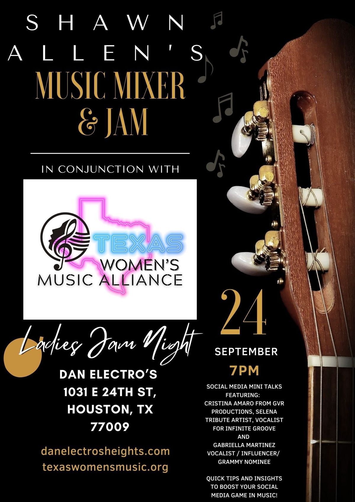 TWMA Open Jam + Mixer - Dan Electro\u2019s Houston