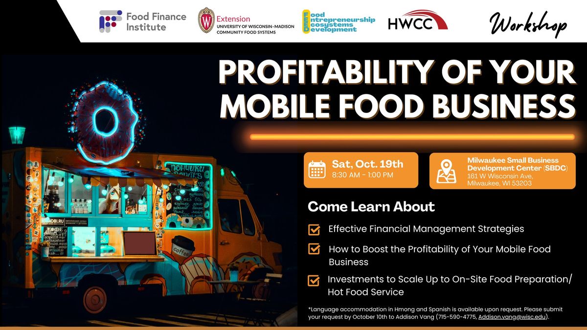 Profitability of Your Mobile Food Business Workshop