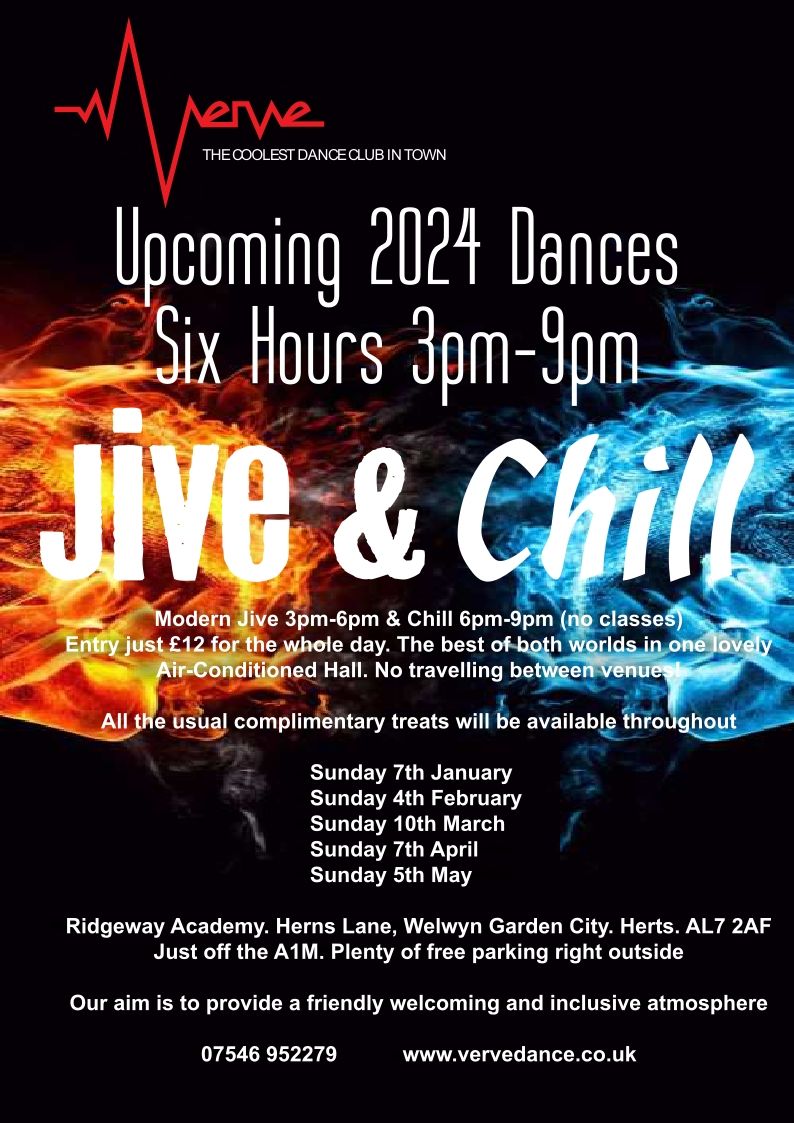 Jive & Chill @ Ridgeway, Welwyn 6 hr Dance *1-7pm*