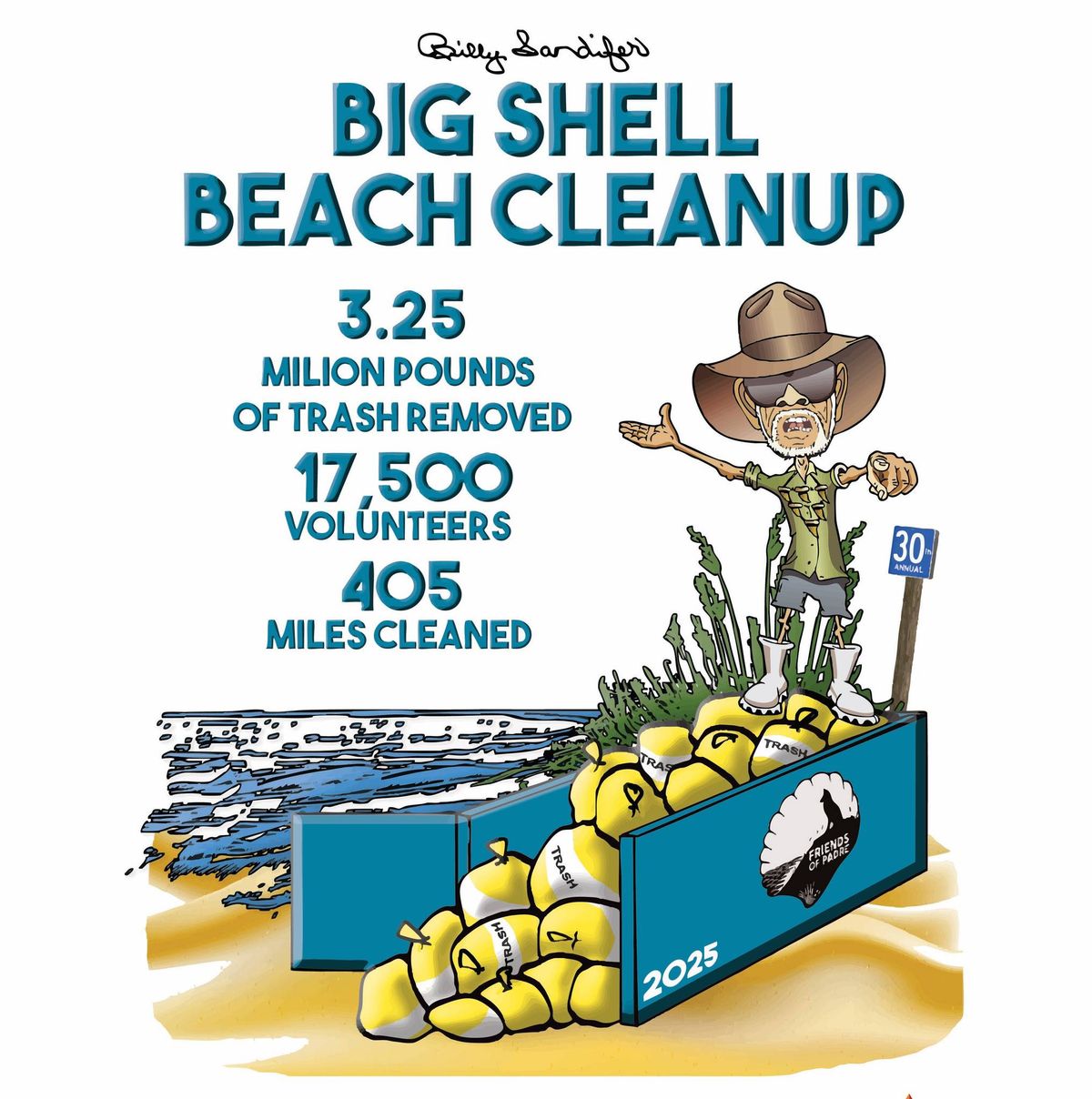 30th Annual Billy Sandifer Big Shell Beach Cleanup