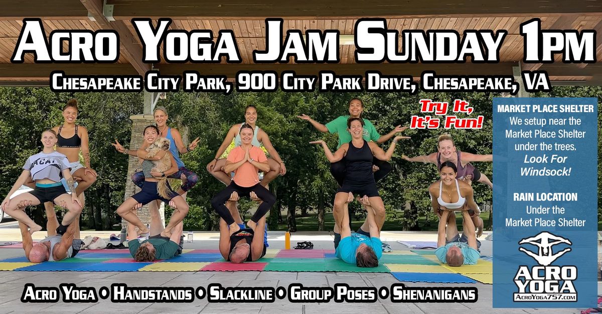 Sunday Acro Yoga Jam Chesapeake City Park 1pm