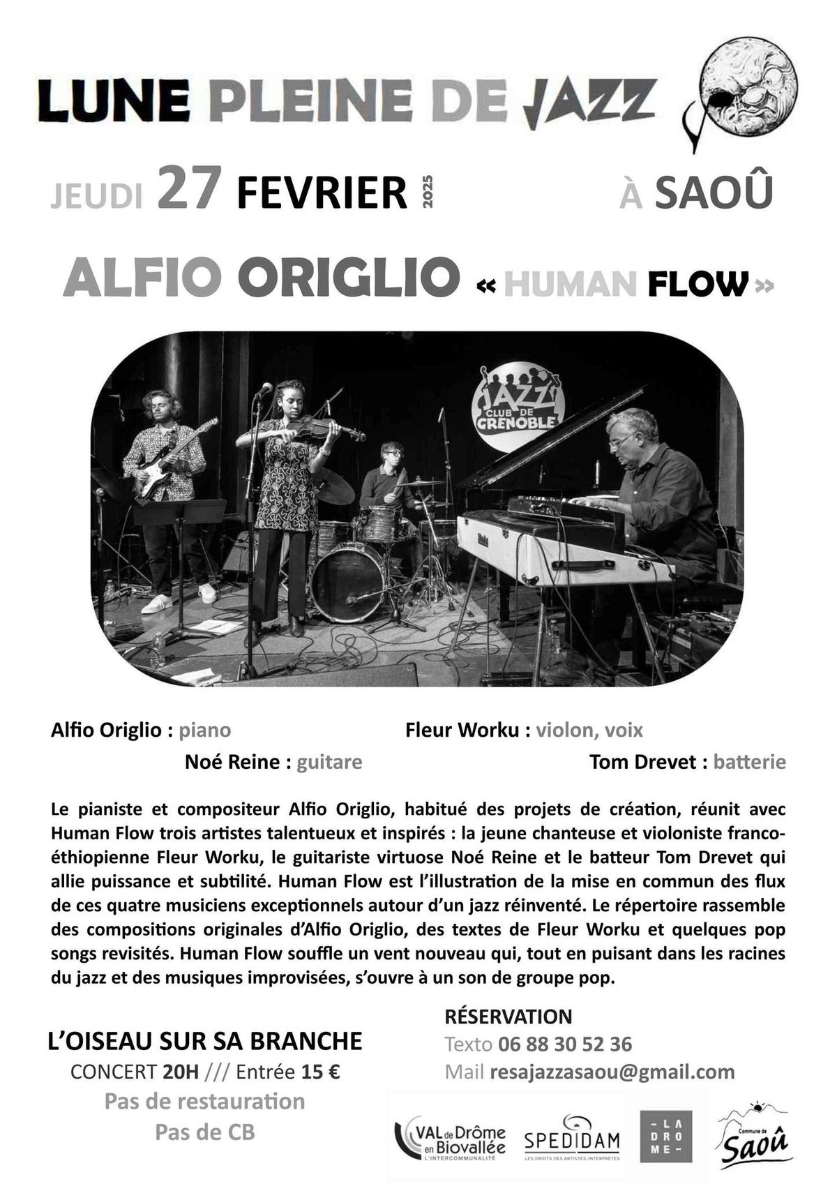 Concert Alfio Origlio \u00ab Human Flow \u00bb