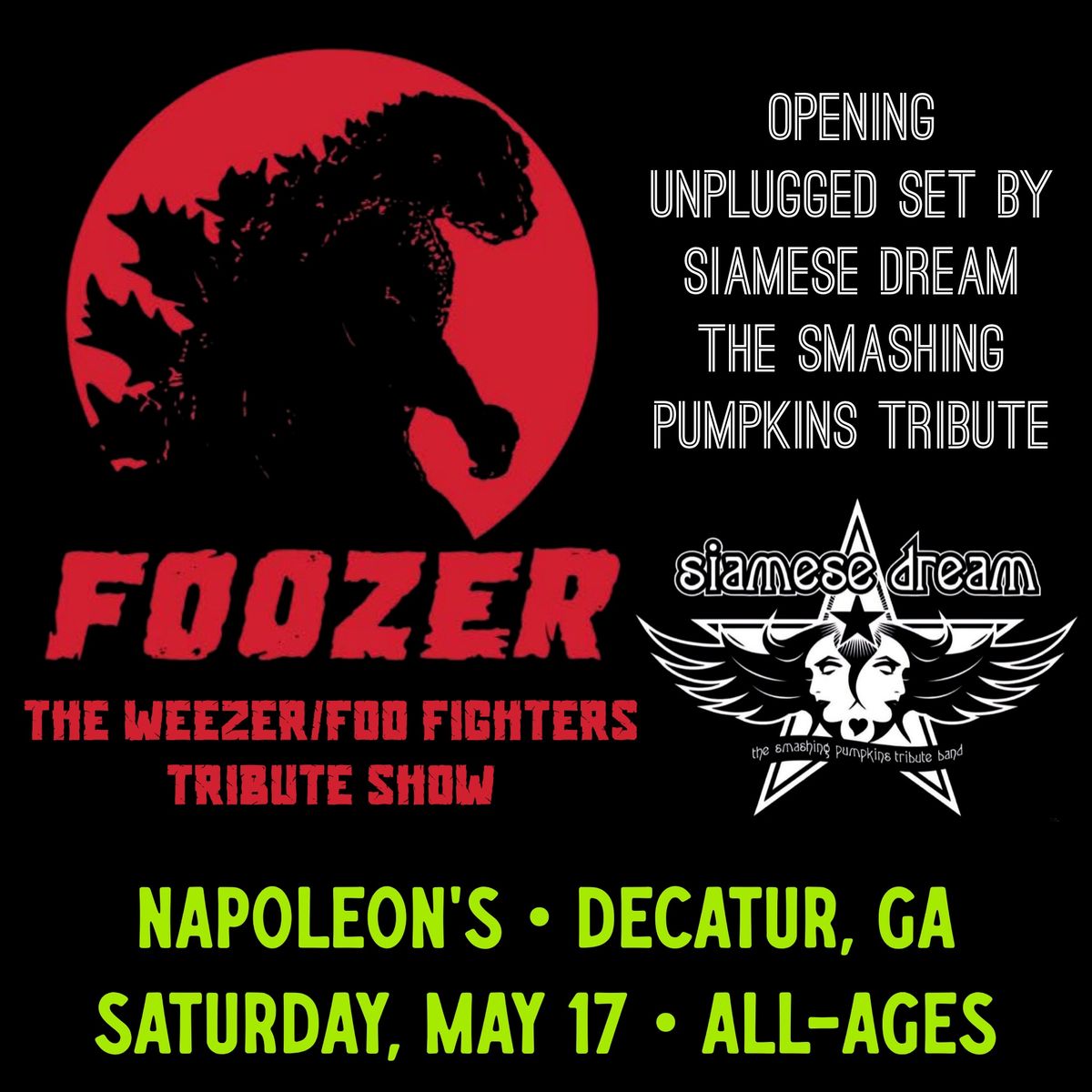 Foozer w\/ Siamese Dream \/\/ Napoleon\u2019s \/\/ All-Ages