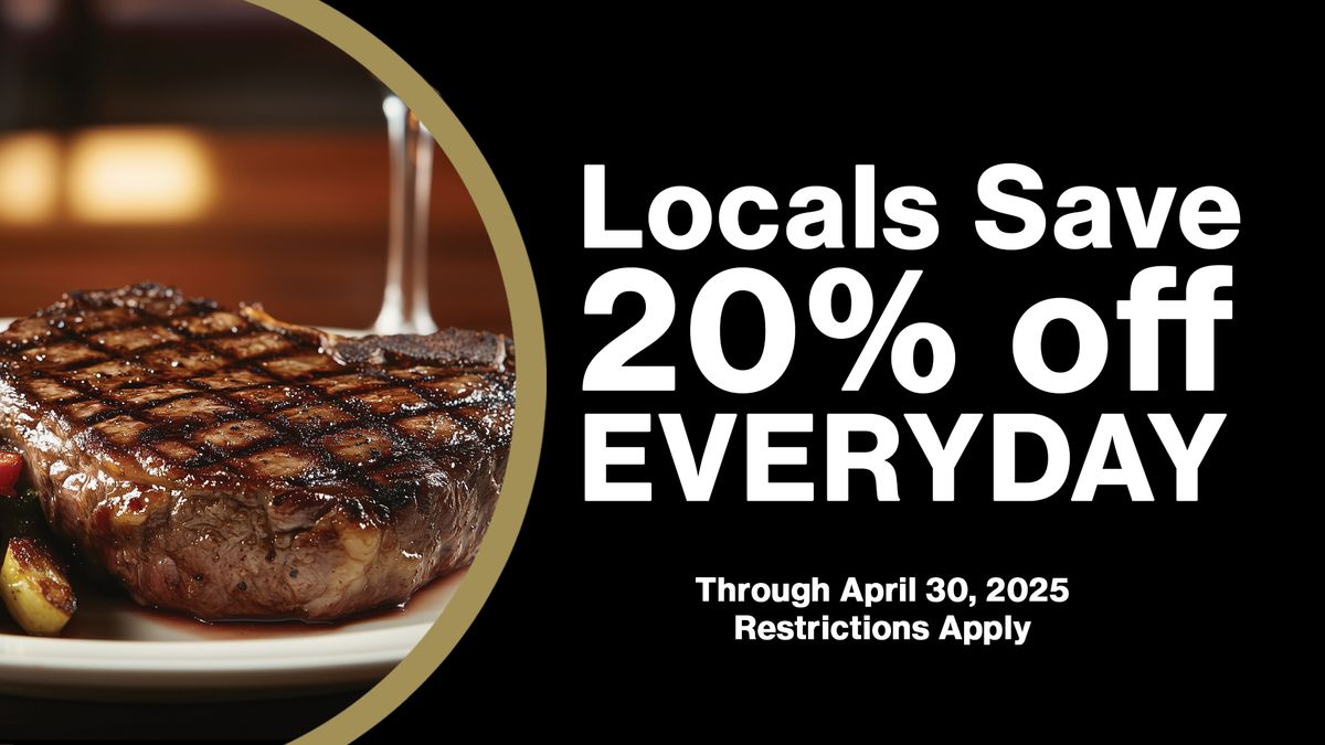 GSR \u2764's Locals Receive 20% Off Every Day