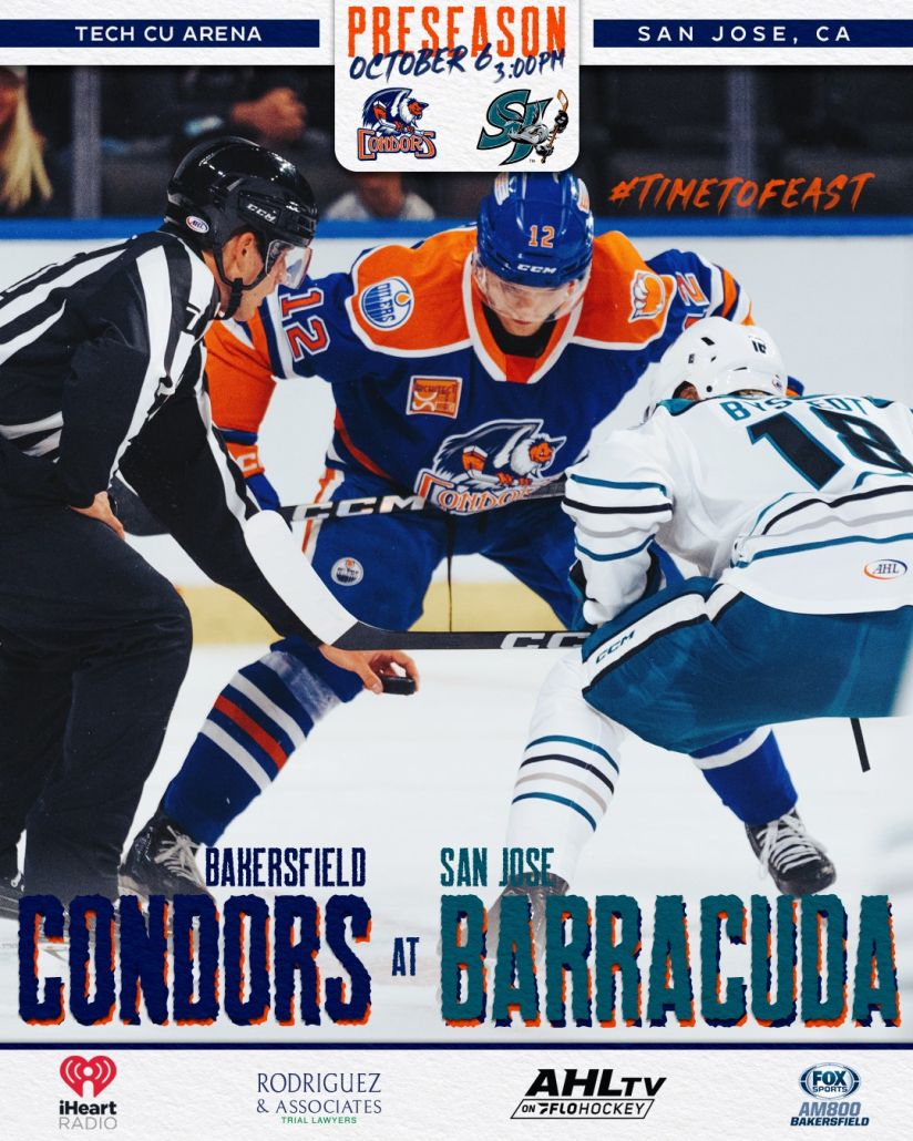 AHL Preseason: Bakersfield Condors vs. San Jose Barracuda