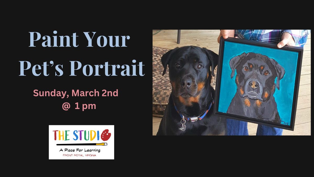 Paint Your Pets Portrait Class