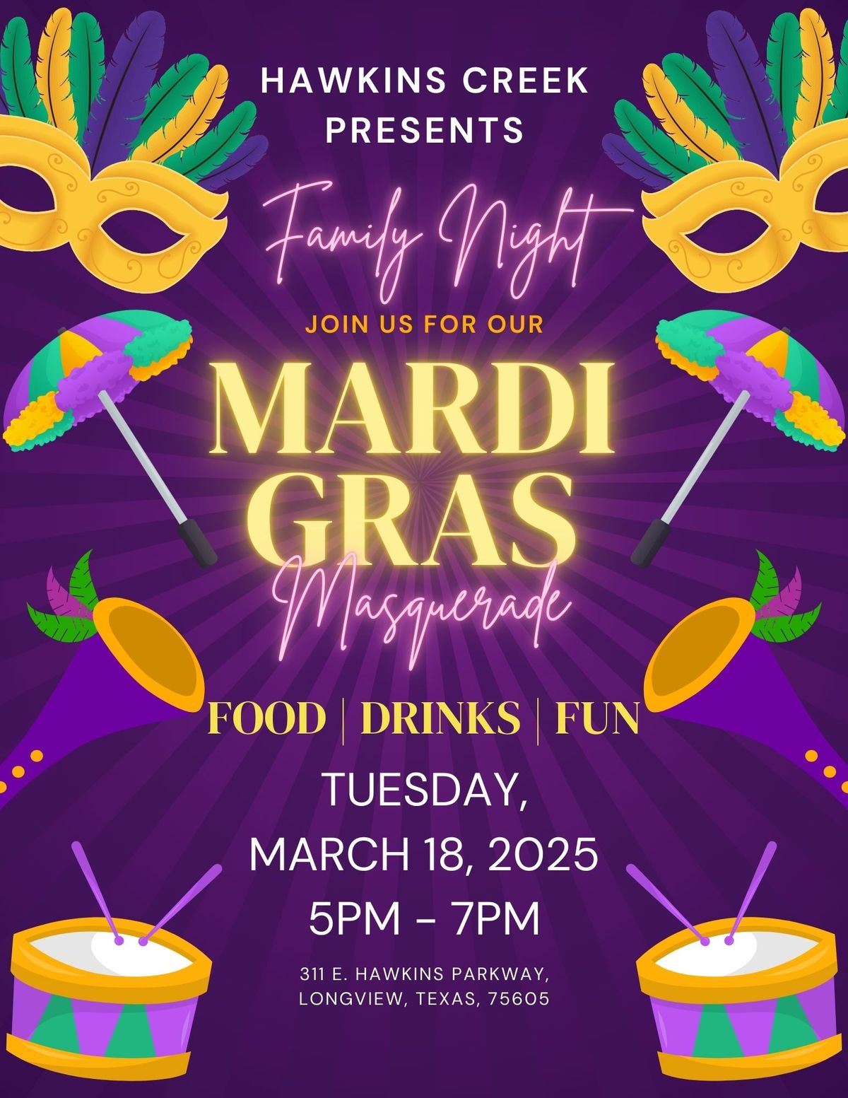 Family Night - Mardi Gras Masquerade