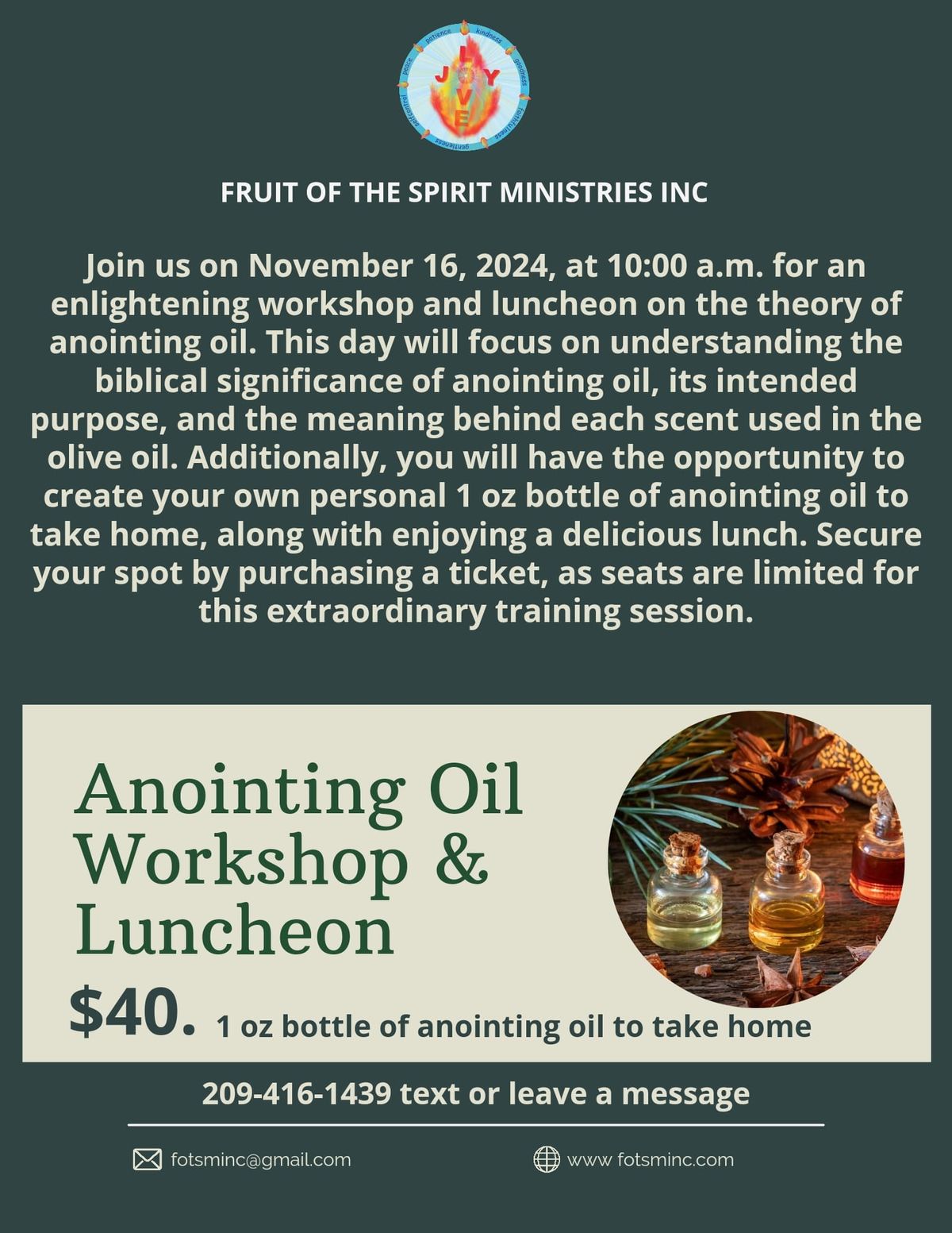 Anointing Oil Seminar