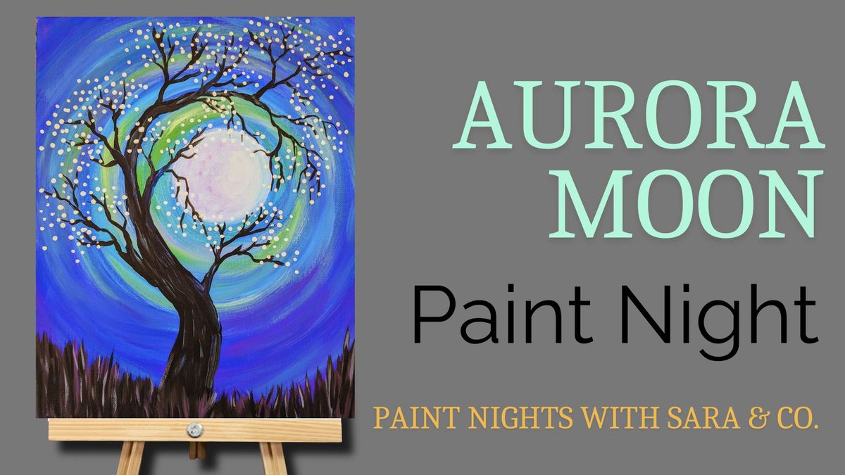 Aurora Moon Paint Night