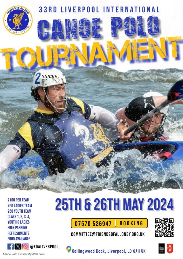 33rd Liverpool International Canoe Polo Tournament 2024