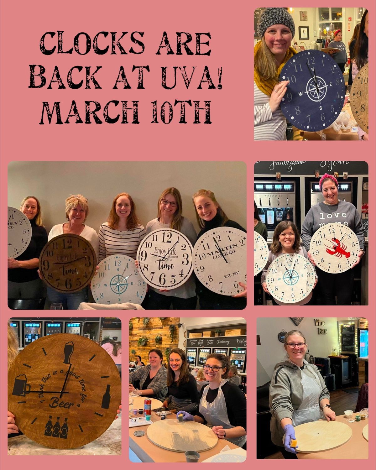 Clocks are BACK at Uva! March 10th 7pm