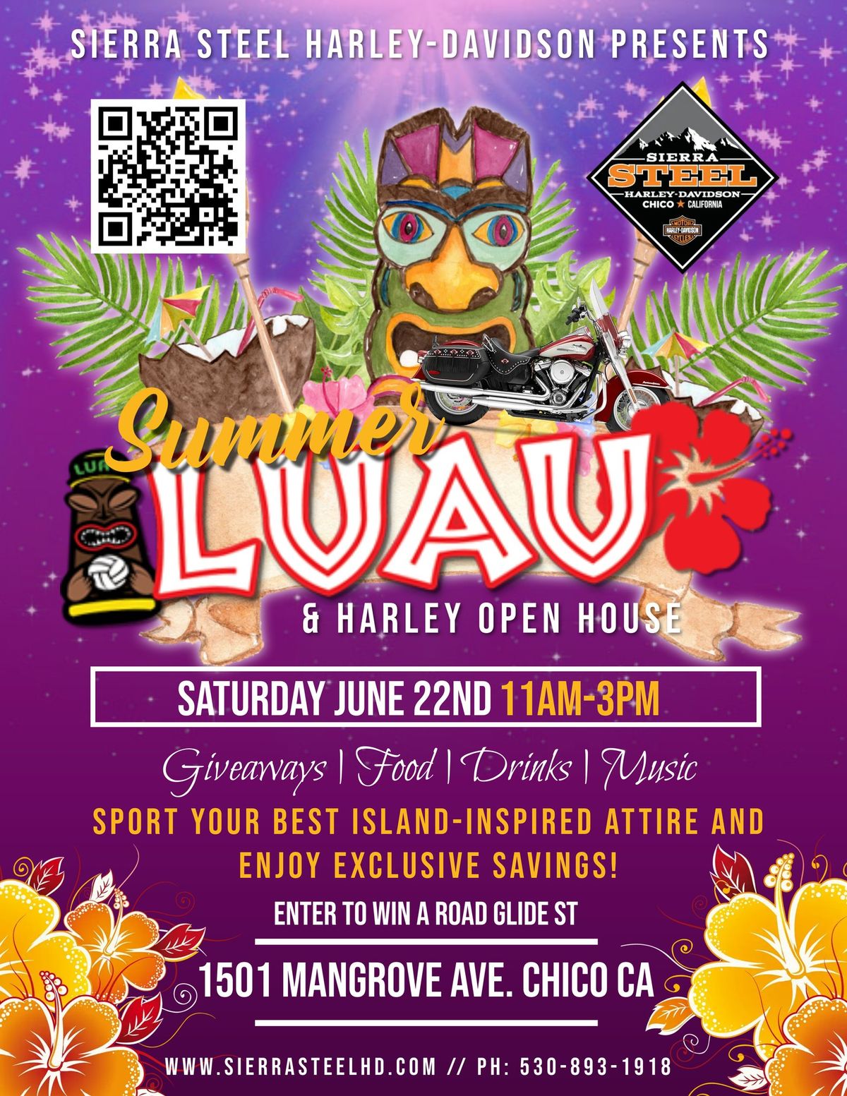 Summer Luau & Harley Open House