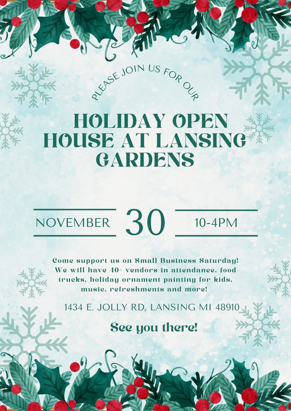 Lansing Gardens Holiday Open House 