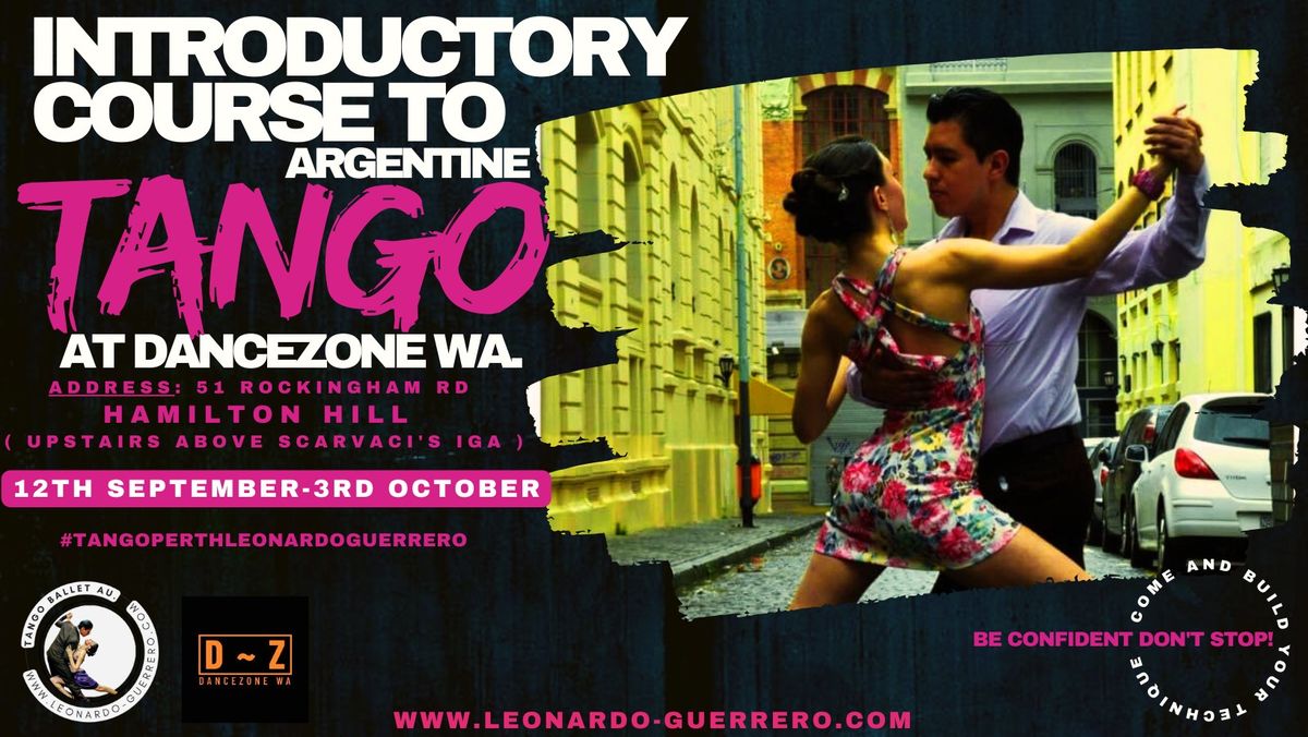 INTRODUCTORY COURSE TO ARGENTINE TANGO. PERTH 