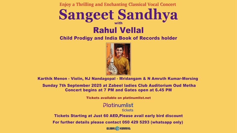 Sangeet Sandhya with Rahul Vellal Live in Dubai
