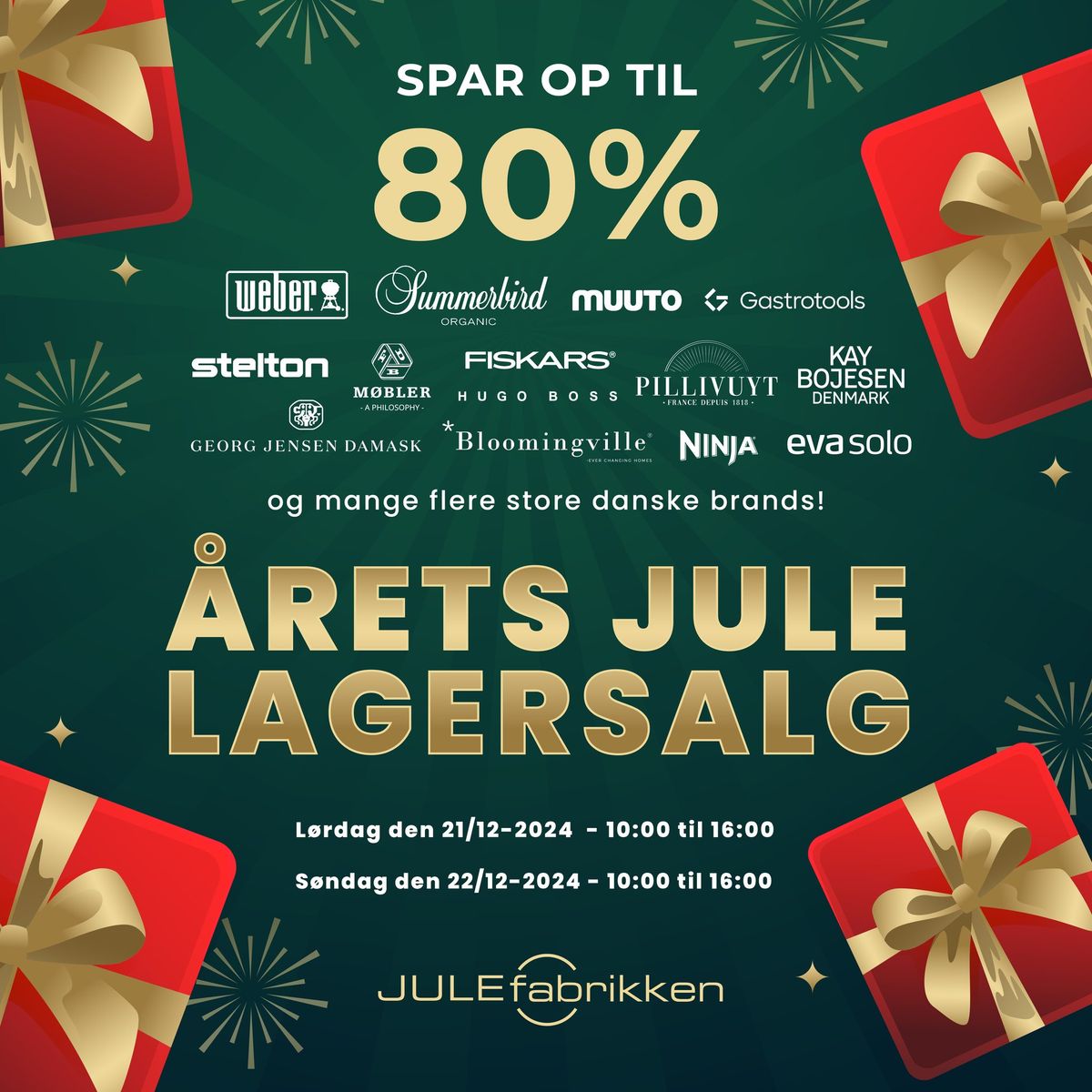 Julefabrikken Lagersalg - Spar op til 80%