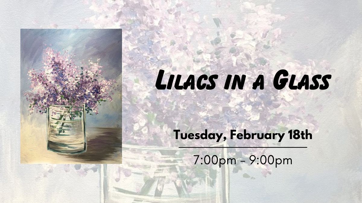 Lilacs in a Glass - Floral Painting