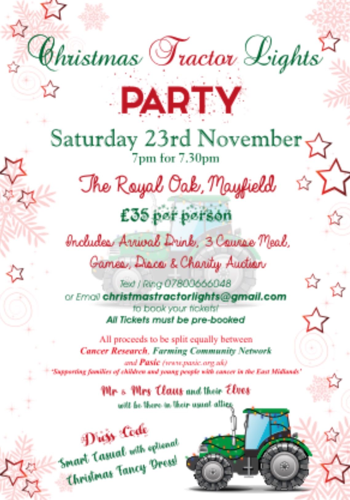 Ashbourne Christmas Tractor Lights Party 2024