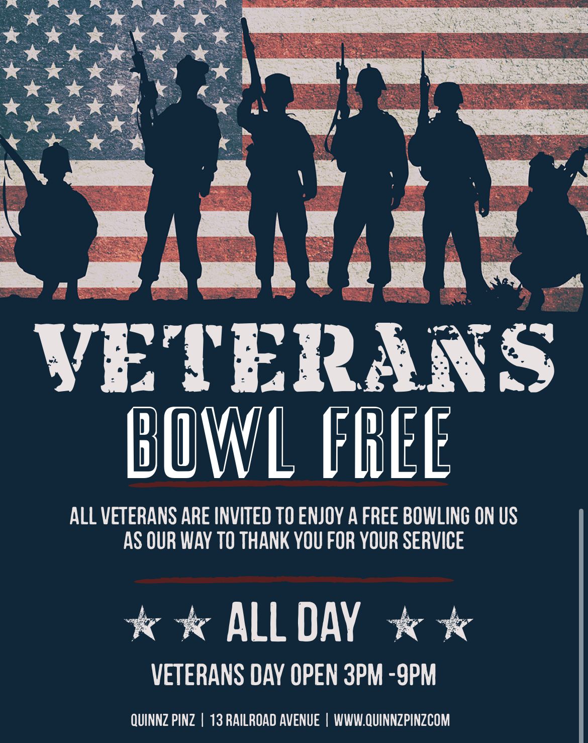 VETERAN'S BOWL FREE