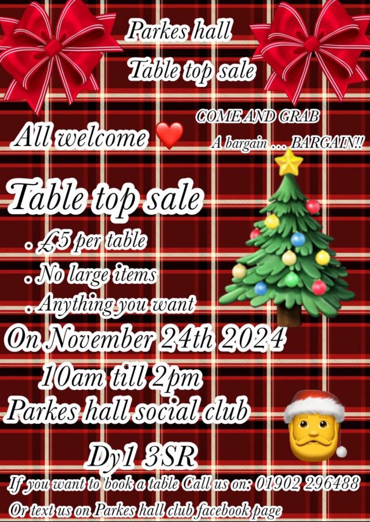 Parkes Hall Table Top Sale 