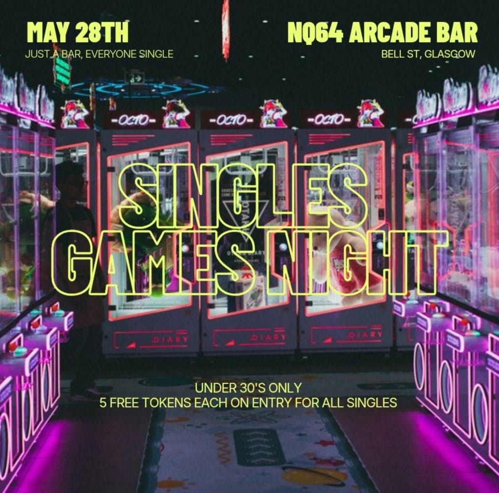 Thursday | NQ64 Arcade bar (UNDER 30'S) | Glasgow