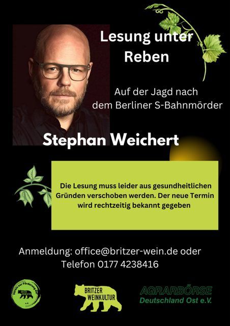 Lesung unter Reben mit Stephan Weichert