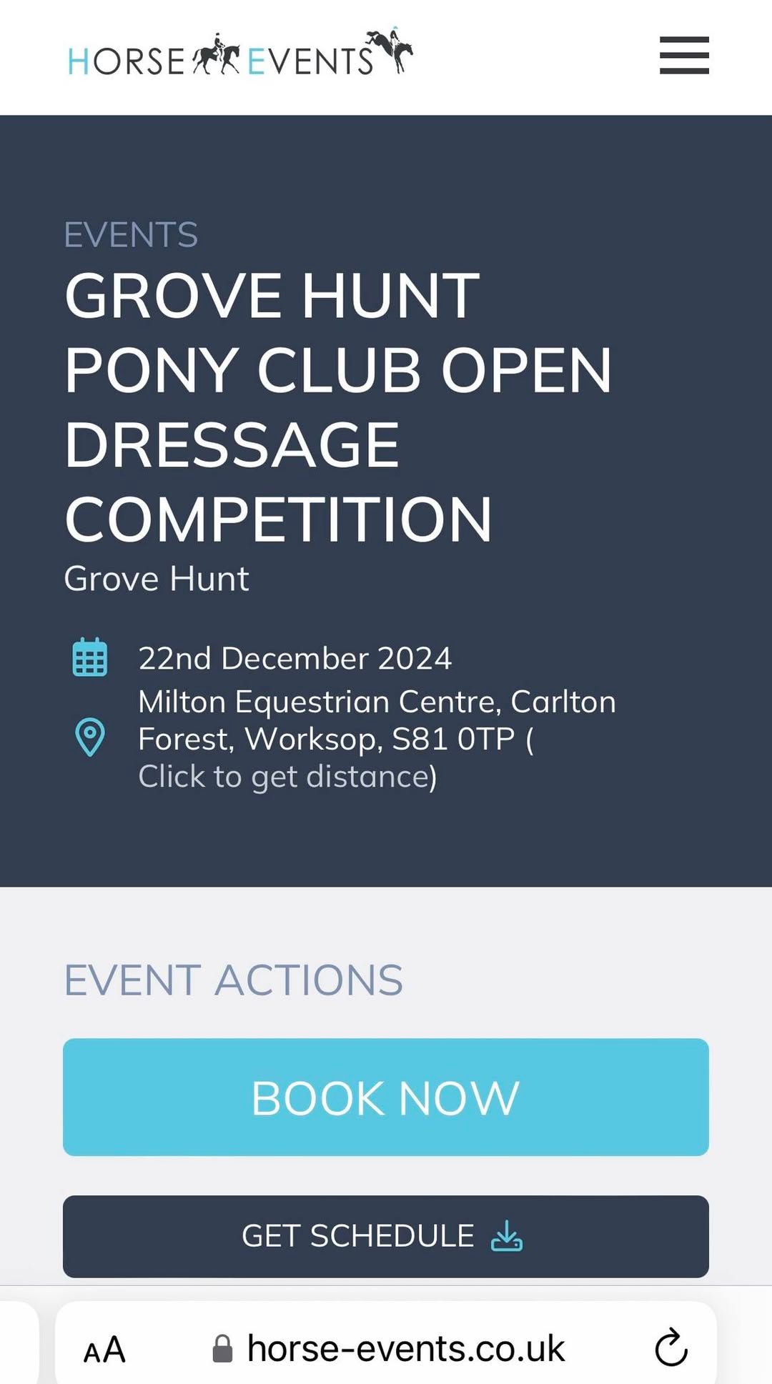 Grove Pony Club Open Dressage Competition 