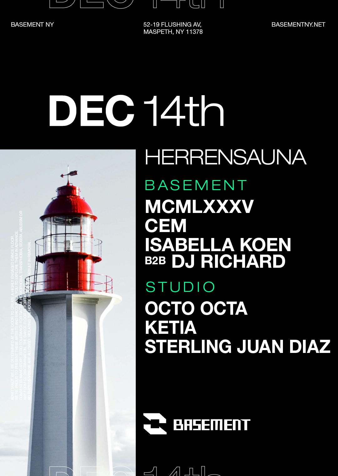 HerrenSauna: MCMLXXXV\/CEM\/Isabella Koen b2b DJ Richard\/Octo Octa\/ketia\/Sterling 