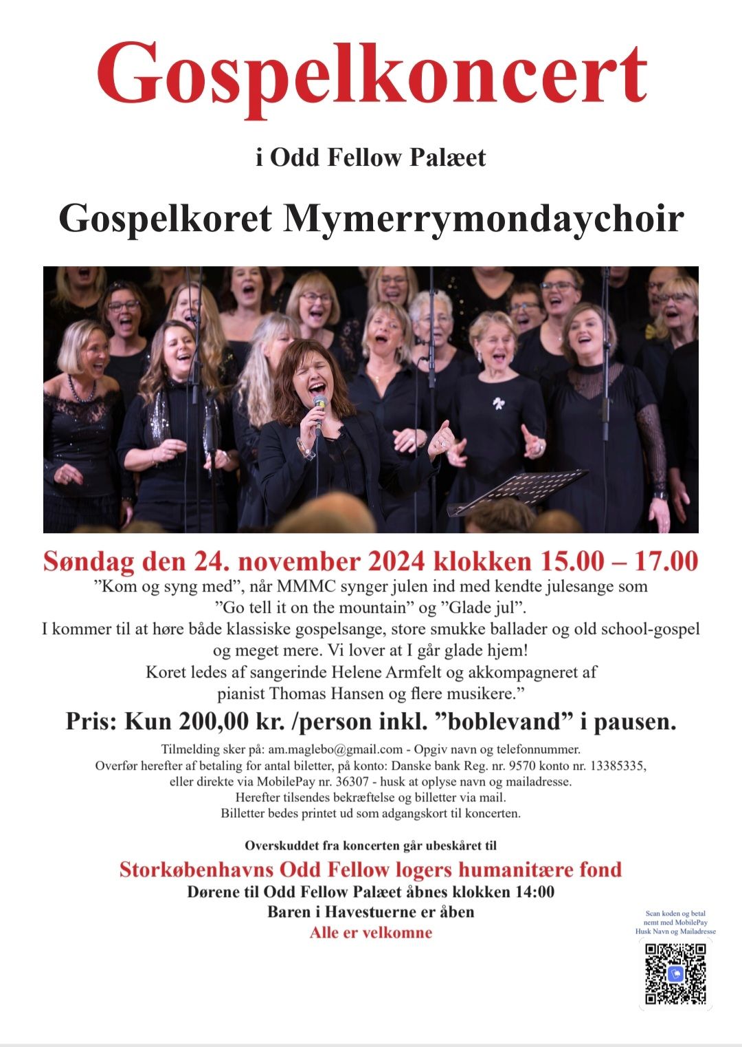 Gospelkoncert i Odd Fellow Pal\u00e6et