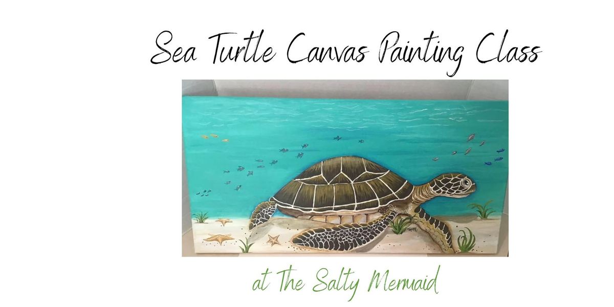 Sea Turtle Canvas Painting Class 12x24