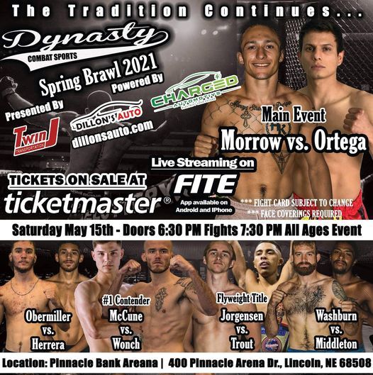 DCS 70: Spring Brawl - Live Fight, Pinnacle Bank Arena, Lincoln, 15 May ...
