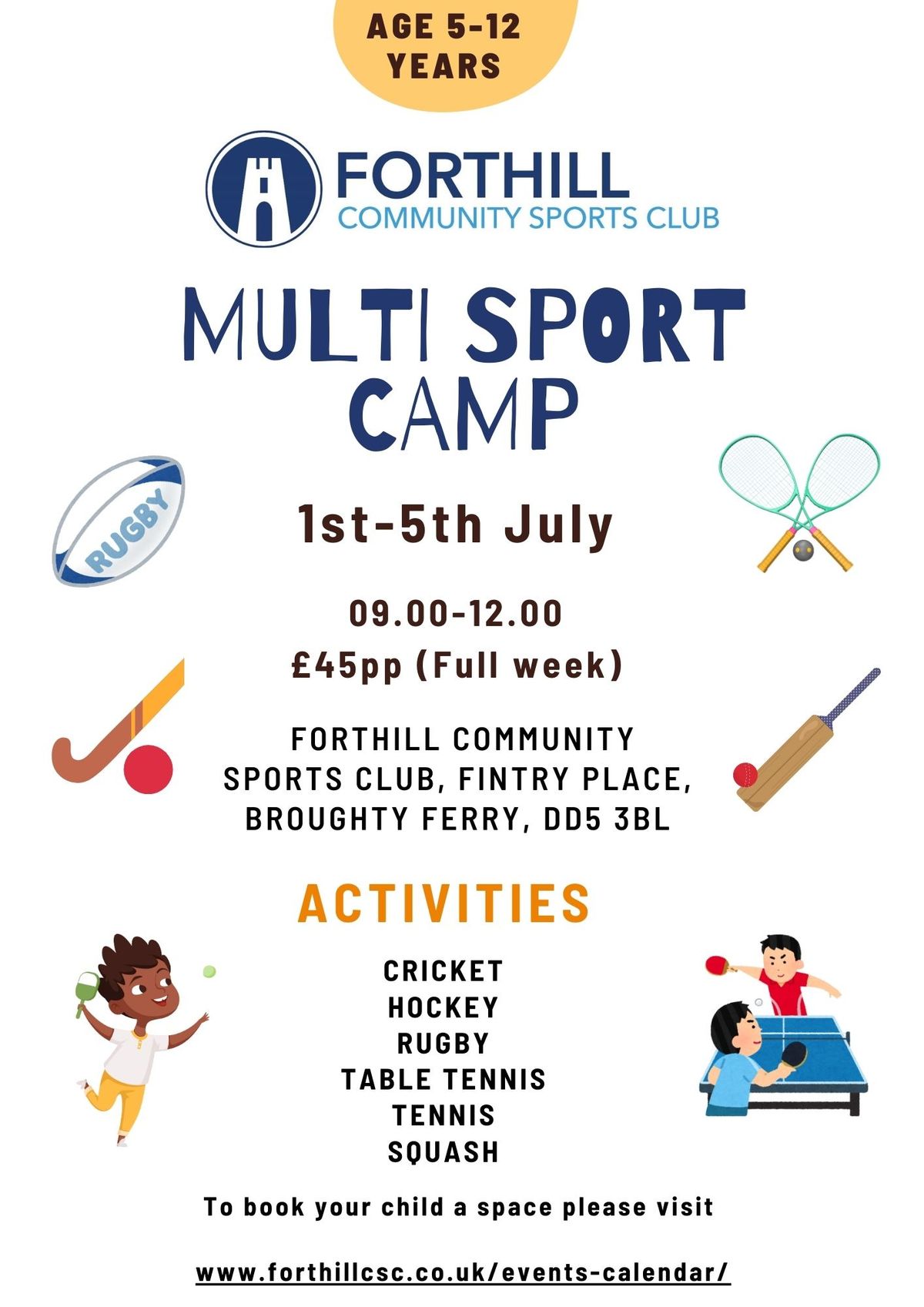 Multi Sport Camp @ Forthill Community Sports Club