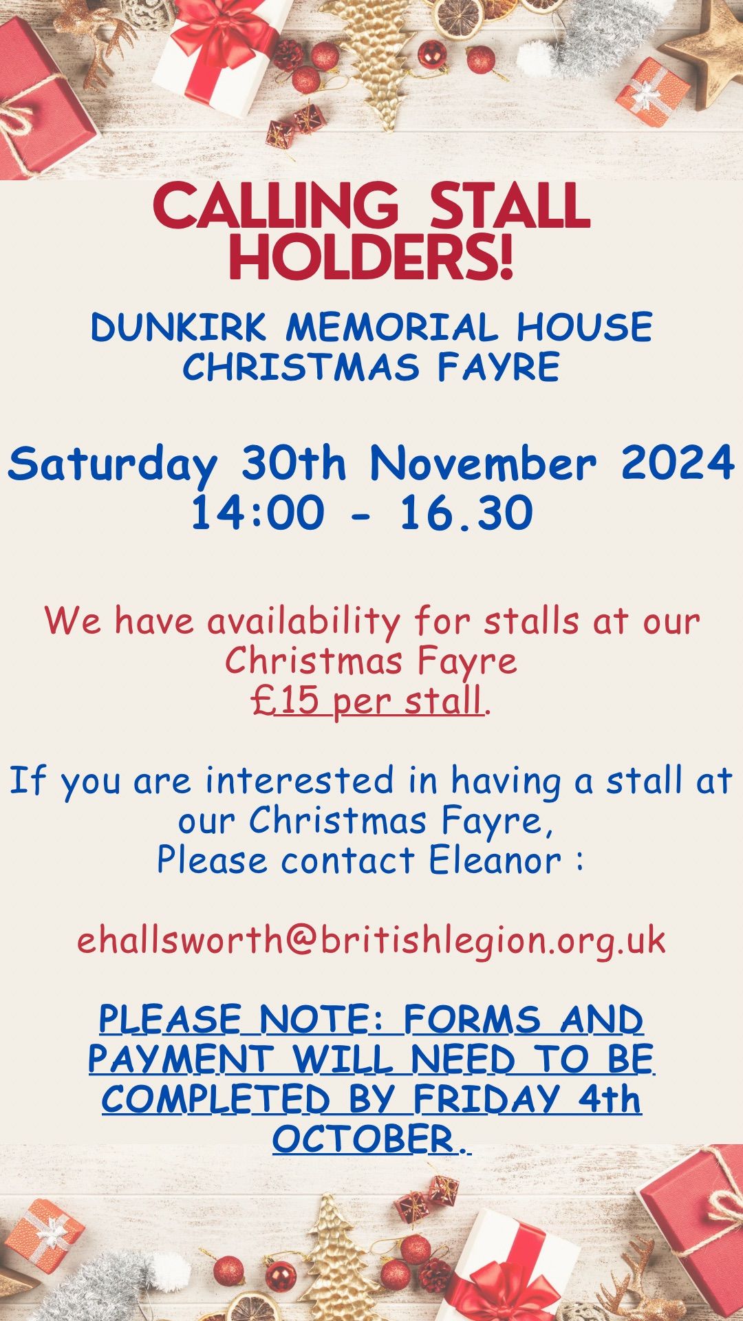 Dunkirk Memorial House Christmas Fayre