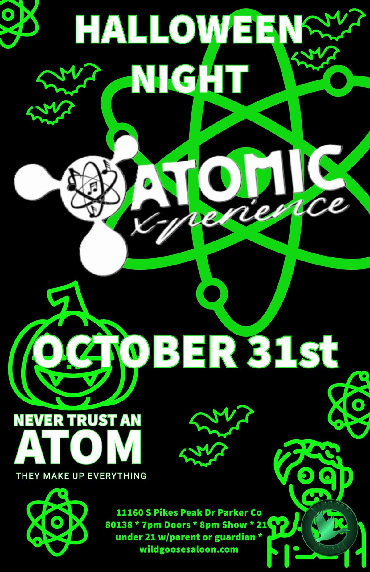 Halloween Night w\/ Atomic X-Perience