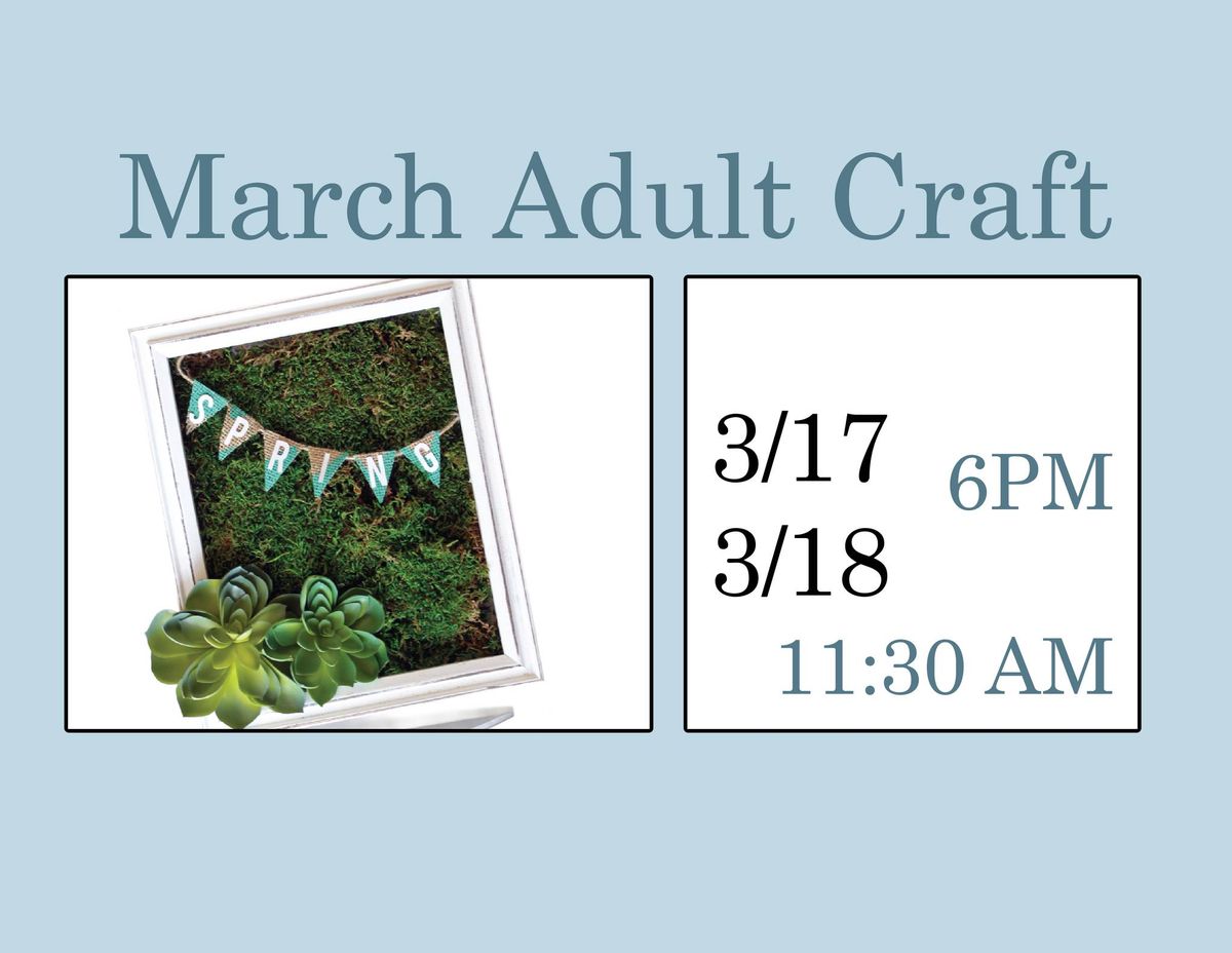 March Adult Craft