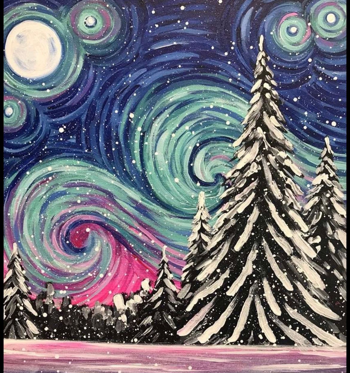 Paint & Sip Night: \u201cWinter\u2019s Starry Dream\u201d