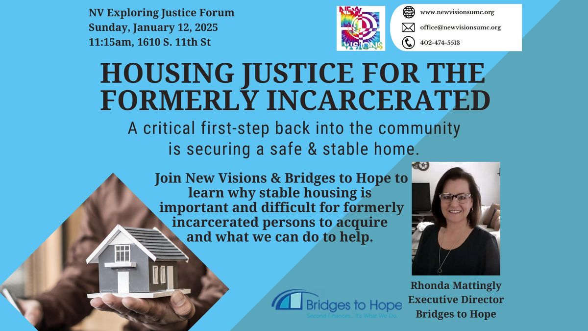 Housing Justice for the Formerly Incarcerated - NV Exploring Justice Forum