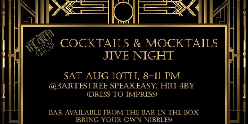 Great Gatsby Cocktails & Mocktails Jive Night