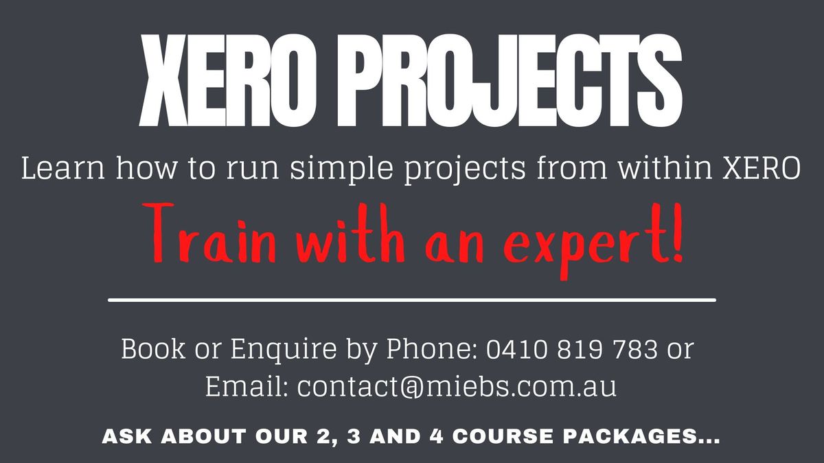 XERO Projects 1 day course