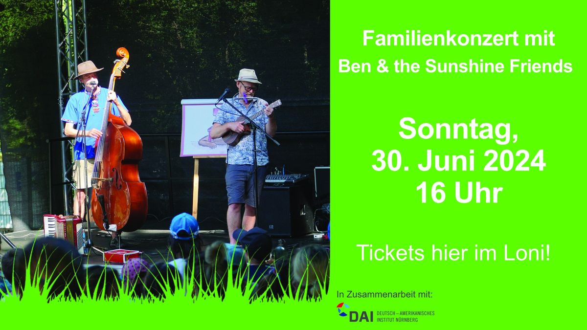 Familienkonzert mit Ben & the Sunshine Friends