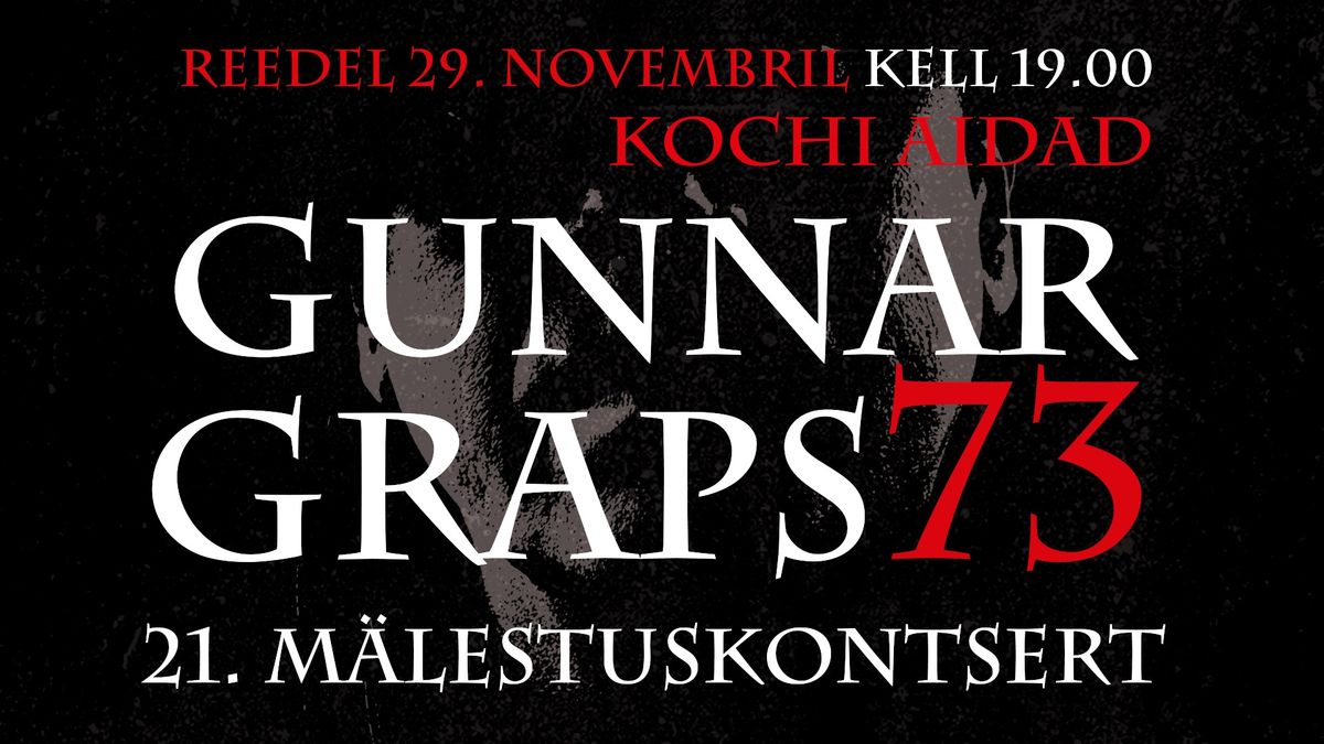 Gunnar Graps 73 @Kochi Aidad. 21. M\u00e4lestuskontsert