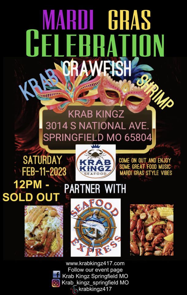 Krab Kingz Mardi Gras & Crawfish Kickoff 2023, Krab Kingz Springfield