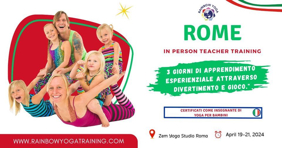 [ROME] In-person 3-Day Rainbow Kids Yoga Teacher Training